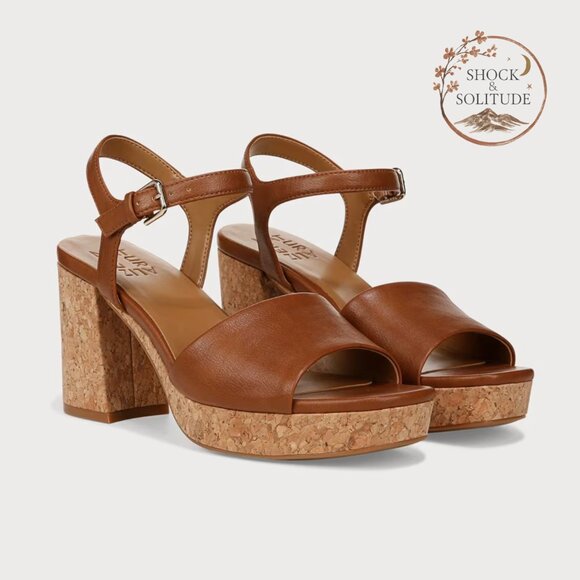 NWOT- Naturalizer Vanessa Cork Platform Sandal - Picture 1 of 8